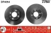 Диск тормозной (1 шт.).) MITSUBISHI - VOLVO Carisma/S40/V40 TRW DF4054 (фото 1)