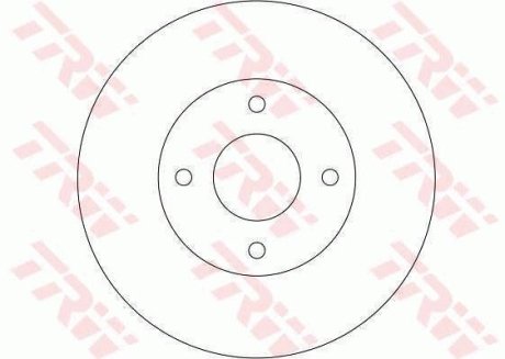 Диск тормозной (1 шт.).) NISSAN Almera/Primera/Primera Estate/Wagon TRW DF4169