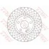 Диск тормозной (1 шт.).) MERCEDES A(W176)/ B(W246) "F D=295mm "12>> TRW DF6501 (фото 1)