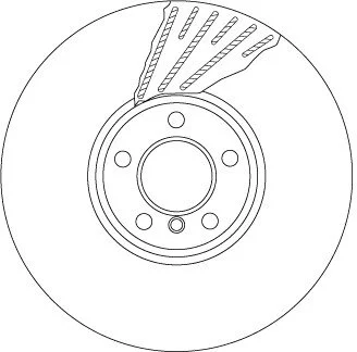 Диск тормозной BMW 5*(F07,F10)/ 7(F01,F02) "FL "D=374mm "08>> TRW DF6622S