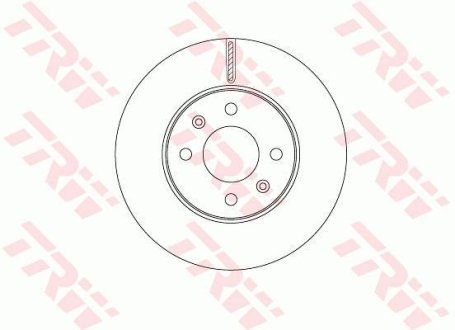 Диск тормозной (1 шт.).) HYUNDAI I20 "F D=256mm "14>> TRW DF6794