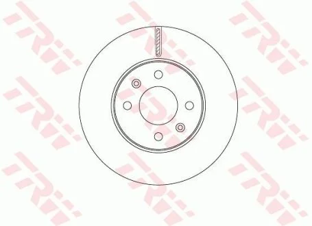 Диск тормозной (1 шт.).) HYUNDAI I20 "F D=256mm "14>> TRW DF6794