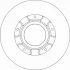 Диск гальмівний (1 шт.) FORD Transit "R D=308mm "12>> TRW DF6963S (фото 1)