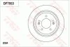 Диск тормозной (1 шт.).) HYUNDAI/KIA Grandeur/Optima/Soul "R D=284mm "11>> TRW DF7953 (фото 1)