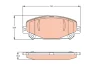 Гальмівні колодки дискові MITSUBISHI/RENAULT ASX/Captur/Megane/Talisman \'\'F \'\'17>> TRW ="GDB2268" (фото 1)