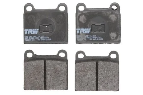 A_Тормозные колодки дисковые AUDI - VOLKSWAGEN 50/80/Derby/Golf/Golf Cabrio/Golf Van (Hatchback)/Jett TRW GDB648