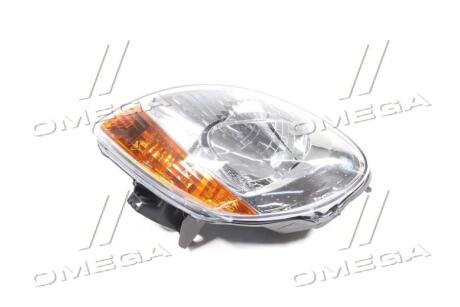 Фара левая Renault Kangoo, Nissan Kubistar (03-) хром/желт. под корректор TYC 20A362A52B