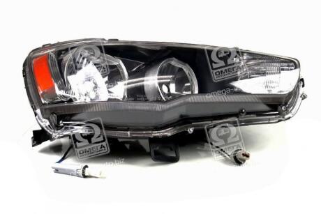 Фара правая Mitsubishi Lancer X седан (08-) под корректор TYC 20B301052B