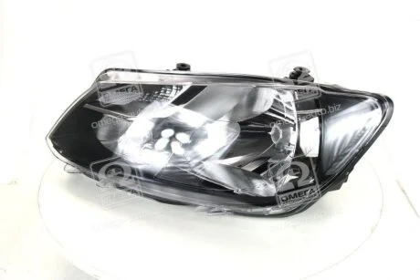 Фара левая с моторчиком VW Caddy (10-) H4 одиночный отражатель TYC 20C474052B