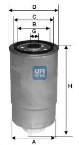 Фильтр топливный UFI 24.384.00