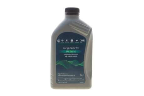 Олива моторна LongLife IV SAE 0W20 (1 Liter) (Multi Logo) VAG GS65577M2