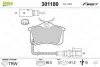 Тормозные колодки дисковые VAG/PEUGEOT TT/405/Golf/Jetta/Passat/Polo/Scirocco/Vento "1,6-2,9 "R "82-0 Valeo 301180 (фото 1)