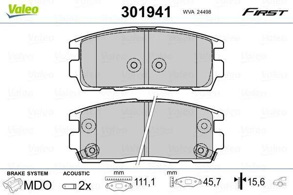 Гальмівні колодки First CHEVROLET/OPEL Captiva/Antara "R "06>> Valeo ="301941" (фото 1)