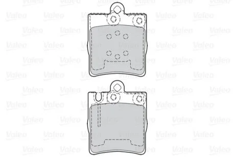 Гальмівні колодки дискові MERCEDES C-Class/CLC/CLK/E-Class/SLF "1,8-4,3 "F "95-11 Valeo 302028