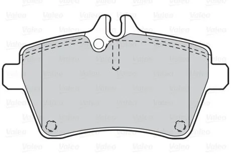 Гальмівні колодки дискові MERCEDES A-Class/B-Class "1,5-2,0 "F "04>> Valeo 302052