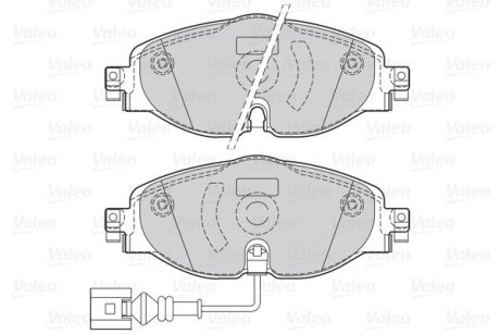 Гальмівні колодки дискові VAG A3/Q2/TT/Octavia/Golf/Passat/Tiguan "1,0-2,0 "F "12>> Valeo 302145