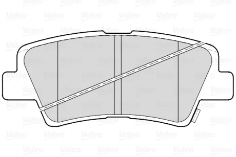 Гальмівні колодки дискові HYUNDAI/KIA/SSANGYONG Actyon/Ceed/i30/Optima/Picanto "1,0-2,0 "R "10>> Valeo 302335