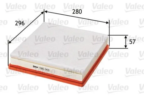 Фільтр повітряний NISSAN/OPEL/RENAULT Primastar/Vivaro/Trafic "2,0-2,5 "01>> Valeo ="585143"
