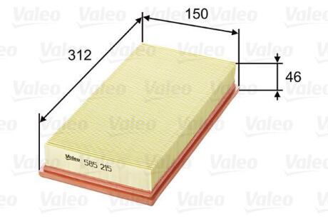 Фільтр повітряний TOYOTA Avensis/Carina "1,6-2,0 "92-09 Valeo ="585215"