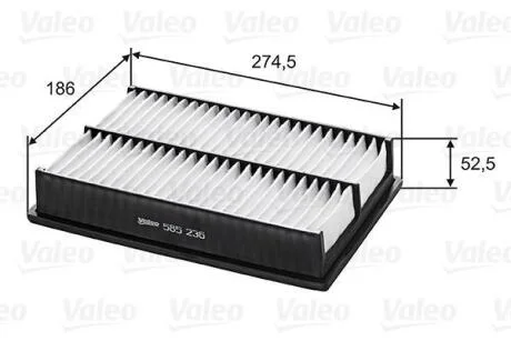 Фільтр повітряний MAZDA 3/5 "1,8-2,3 "03>> Valeo ="585236"