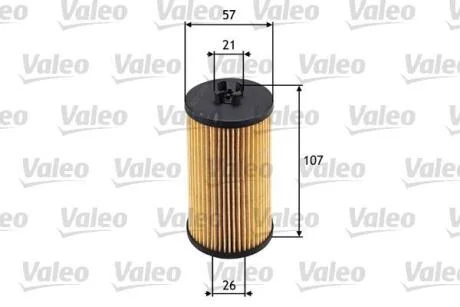 Фільтр масляний ALFA ROMEO/CHEVROLET/FIAT/OPEL 159/Aveo/Croma/Astra "1,0-1,8 "98>> Valeo ="586531"