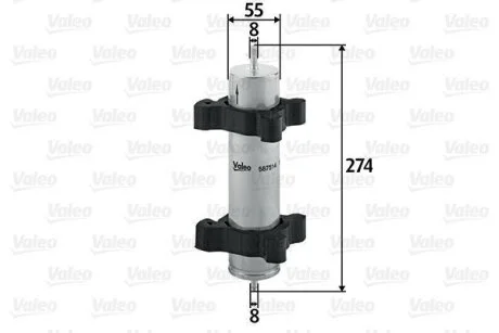 Фільтр паливний BMW/MINI 3/Mini "1,4-3,0 "01-07 Valeo ="587514"