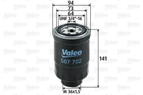 Фільтр паливний CARBODIES/FORD/LDV/LTI/NISSAN FX/Maverick/CUB/TX/Almera "1,7-4,0 "81>> Valeo ="587702"