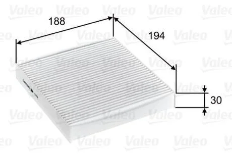 Фільтр салону FIAT/LANCIA Panda/Ypsilon "0,9-1,4 "07>> Valeo ="715755"