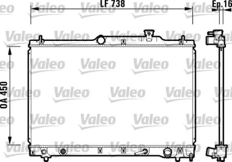 Радиатор охлаждение Valeo 734201