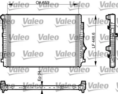 Радиатор охлаждения двигателя VALEO Valeo 735549