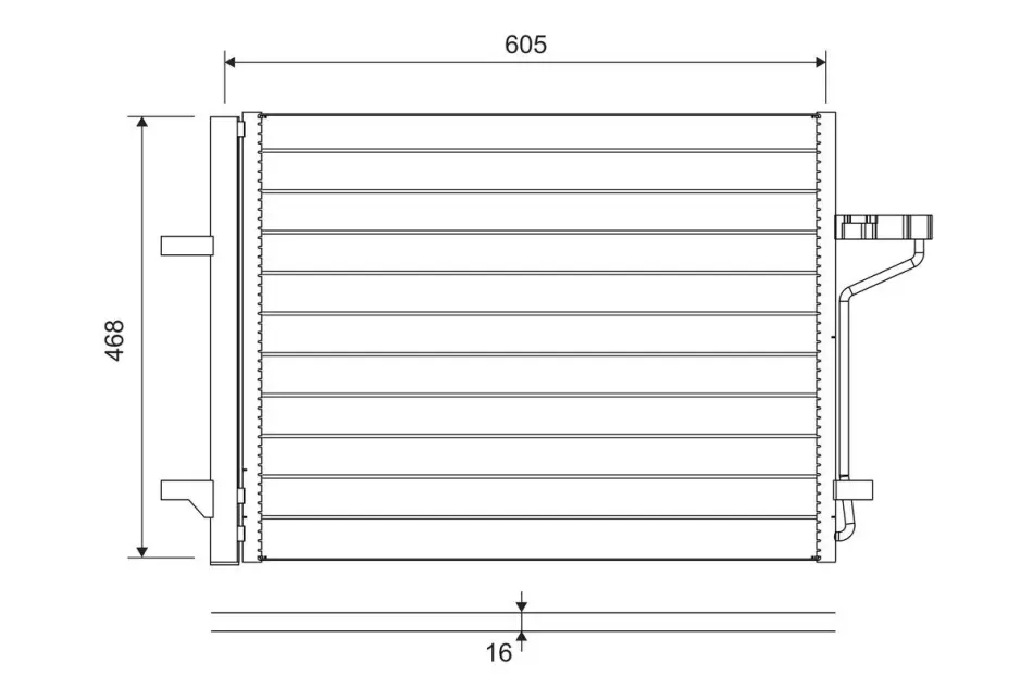 Радіатор кондиціонера KUGA 2.0 TDCi 13-14 Valeo 812877 (фото 1)