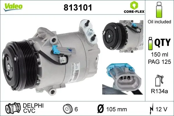 Компрессор кондиционера Valeo 813101 (фото 1)