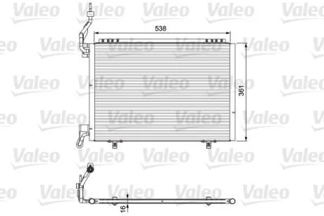 Радиатор кондиционера Valeo 814075
