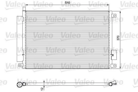 Радіатор кондиціонера FIAT 500/PANDA 0.9-1.3 09- Valeo 814155