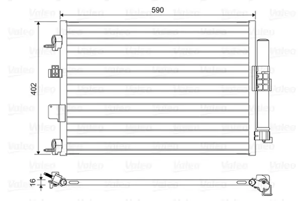 Радіатор кондиціонера C-MAX/FOCUS/TRANSIT 1.0-1.6 12- Valeo 814161 (фото 1)