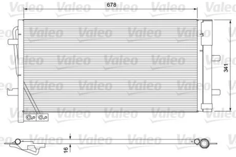 Радіатор кондиціонера Valeo 814169