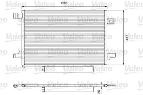 Конденсатор (радіатор) кондиціонера VALEO Valeo 814249
