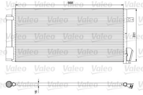 Радіатор кондиціонера Valeo 814377