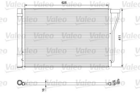 Радіатор кондиціонера BMW 5 (F10)/6 (F06/F12/F13) 4.4 11-18 Valeo 814388