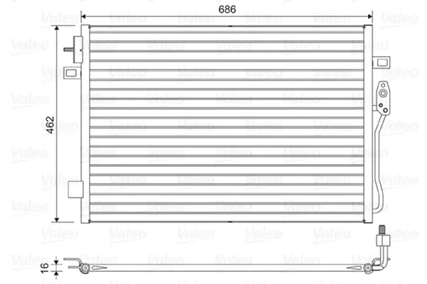 Радіатор кондиціонера Fiat Freemont 2.0/2.4JTD 11- Valeo 814453 (фото 1)
