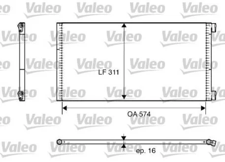 Радиатор кондиционера Valeo 817684