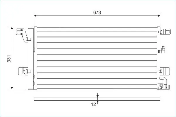 Радіатор кондиціонера AUDI A4/A5/A6 1.4-3.0 15- Valeo 822596 (фото 1)