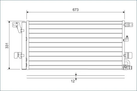 Радіатор кондиціонера AUDI A4/A5/A6 1.4-3.0 15- Valeo 822596