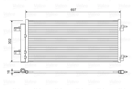 Радіатор кондиціонера ASTRA K 1.0-1.6 15-22 Valeo 822626