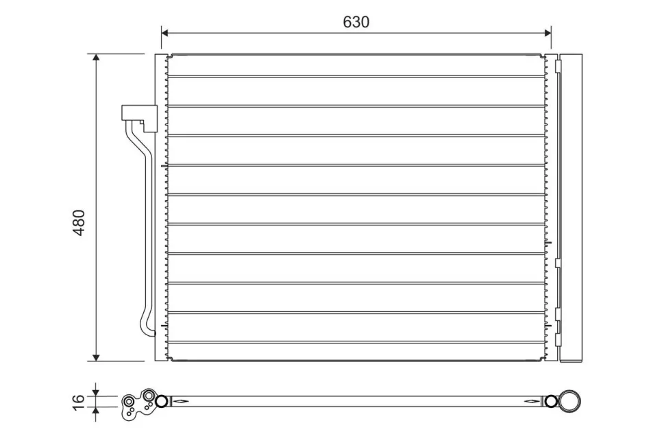 Радіатор кондиціонера BMW 5 (F10)/6 (F06/F12/F13) 4.4 09-18 Valeo 822739 (фото 1)
