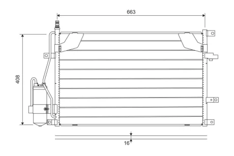 Радіатор кондиціонера VOLVO XC70 2.4-2.5 97-07 Valeo 822746