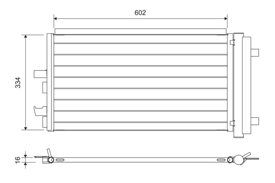 Радіатор кондиціонера AUDI A8/BMW 2 (F45)/X1 (F48)/X2 (F39) 1.5-3.0 14- Valeo 822752 (фото 1)