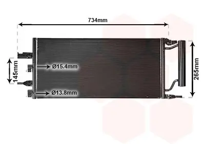 Радіатор кондиціонера BMW X1 (F48) 15-21 B48 Van Wezel 06005607 (фото 1)