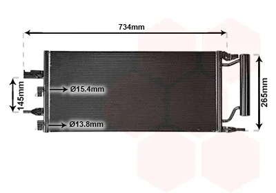 Радіатор кондиціонера BMW X1 (F48) 15-21 B48 Van Wezel 06005607