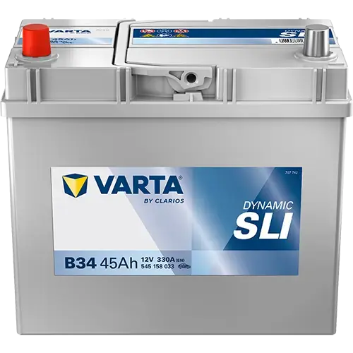 Акумулятор 12В 45Агод./330А (EN) Dynamic SLI (L+) 238x129x227 B00 - без монтажного фланця (пусковий) VARTA 545158033K262 (фото 1)